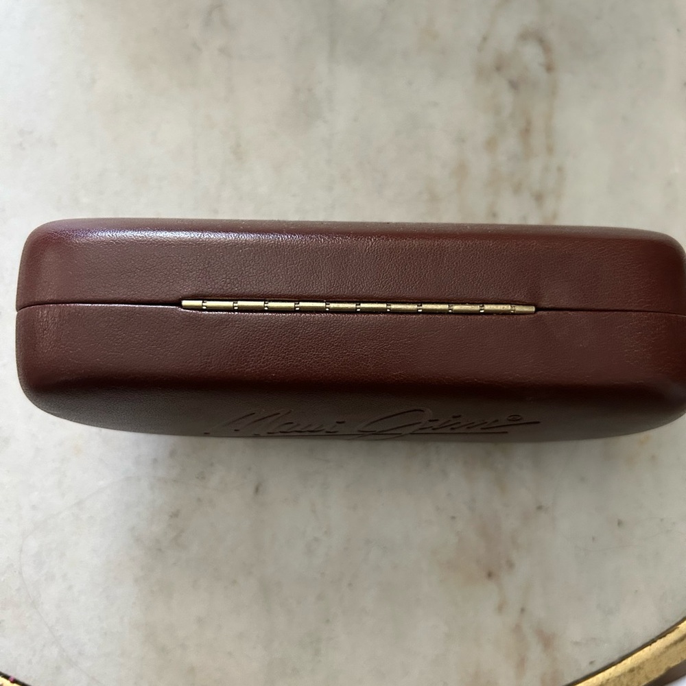 Maui Jim Sunglasses Large Clam Shell Hard Case Only Brown - Picture 2 of 9